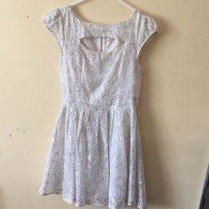 Iridescent white dress